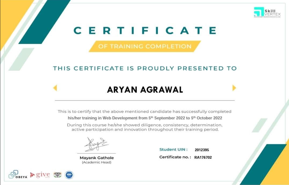 Certificate 2